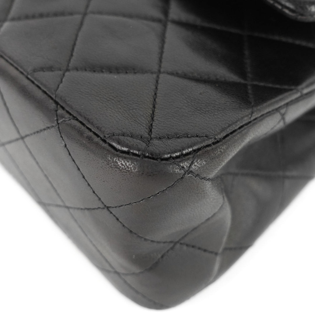 classic double flap medium lambskin leather bag