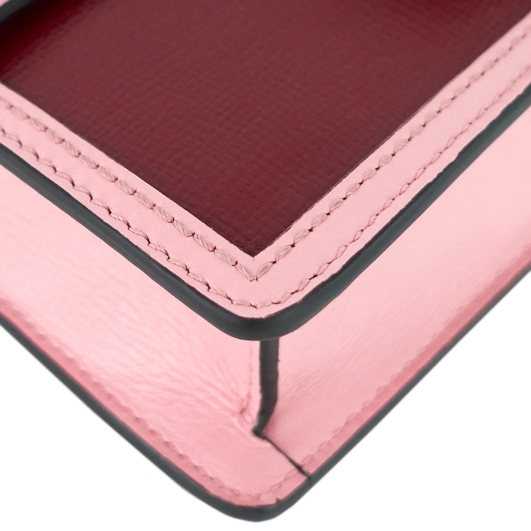 dionysus super mini two-tone leather bag