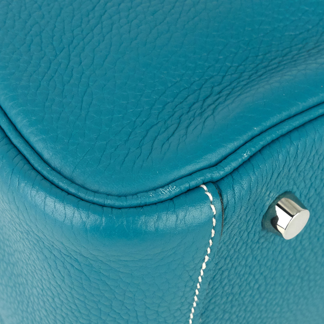 lindy 34 blue clemence leather bag