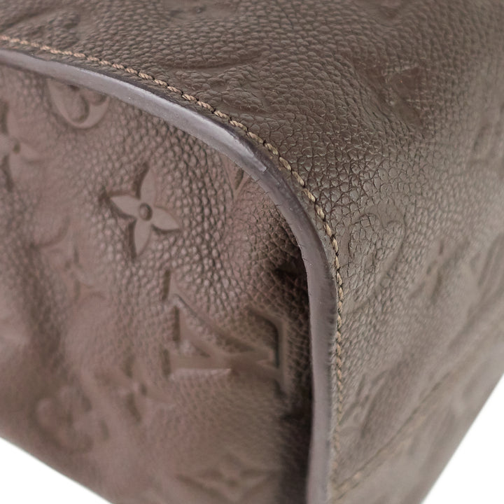 lumineuse empreinte leather bag
