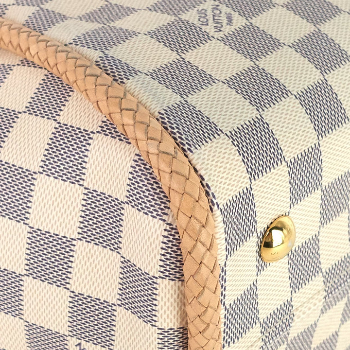 propriano damier azur canvas tote bag
