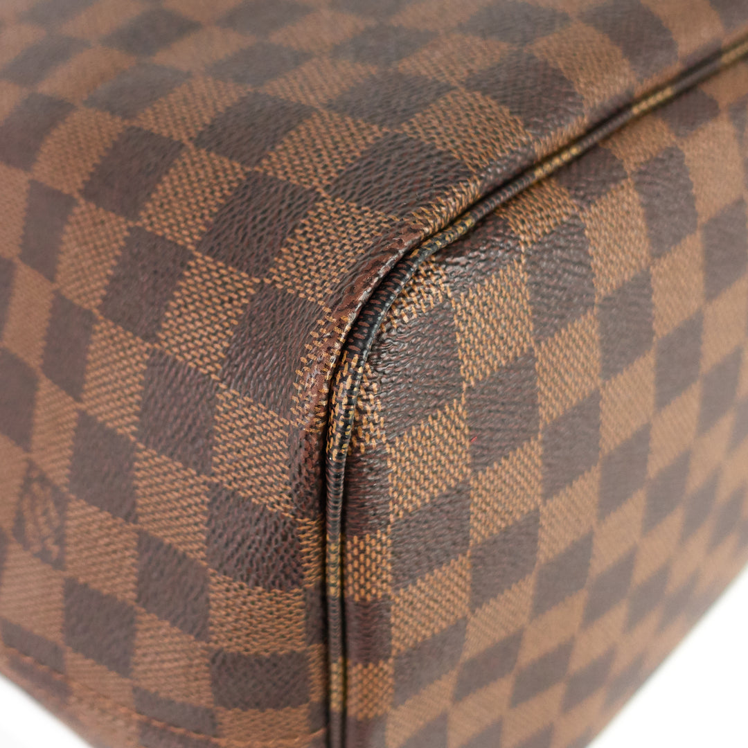 neverfull gm damier ebene canvas tote bag