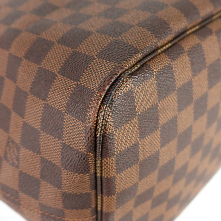 neverfull gm damier ebene canvas tote bag