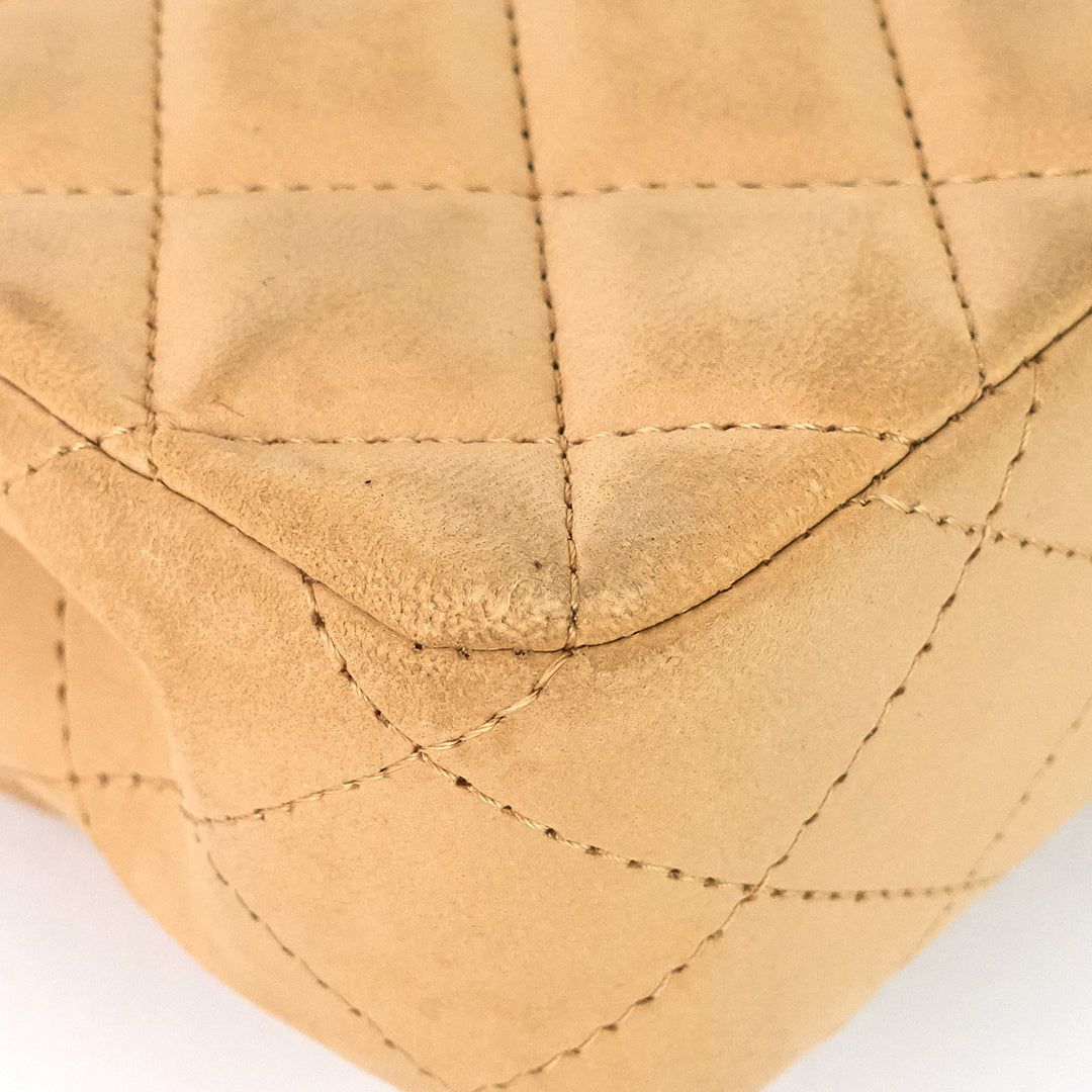 east west quilted lambskin flap bag