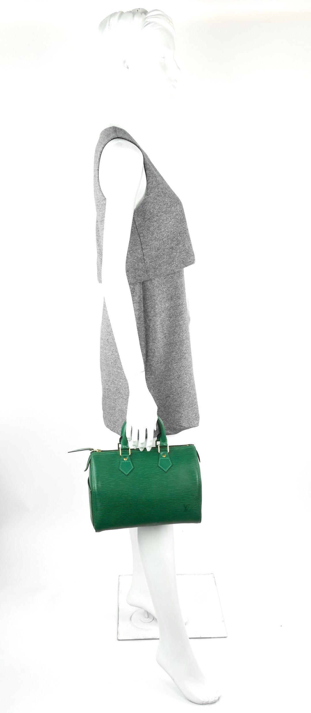 speedy 25 green epi leather bag