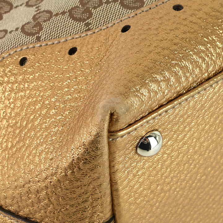 gg canvas punch tote bag