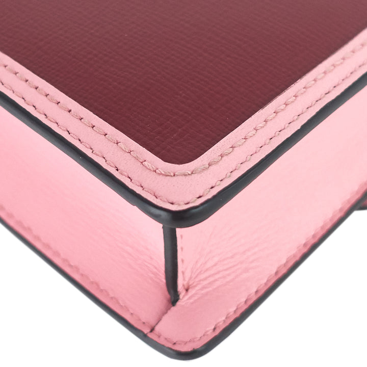 dionysus super mini two-tone leather bag