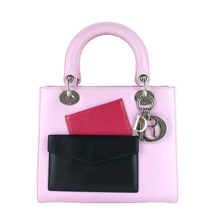 Pockets Lady Dior Medium Leather Bag