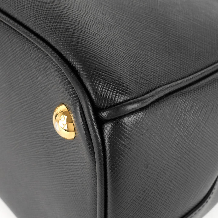 double zip lux medium saffiano leather tote bag