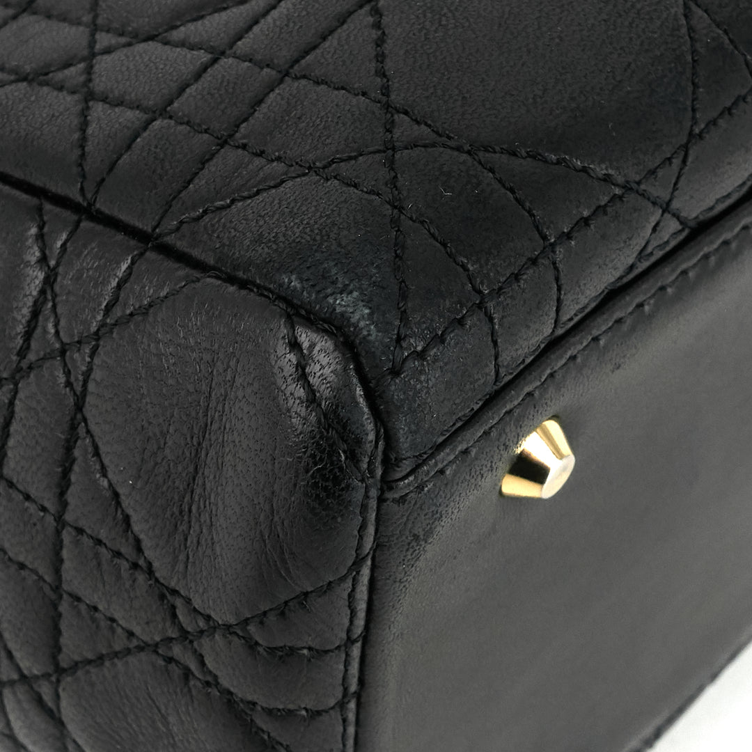 lady dior medium lambskin leather bag