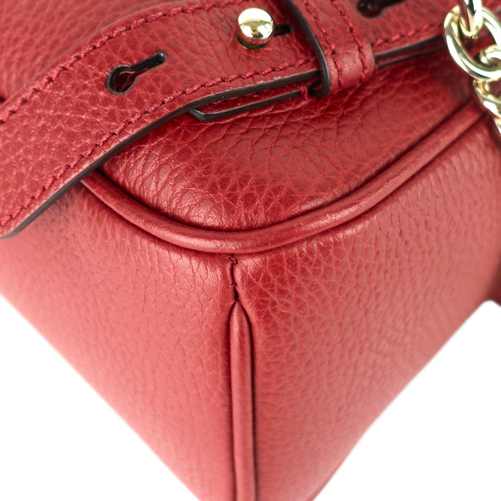 Soho Chain Calfskin Leather Backpack Bag