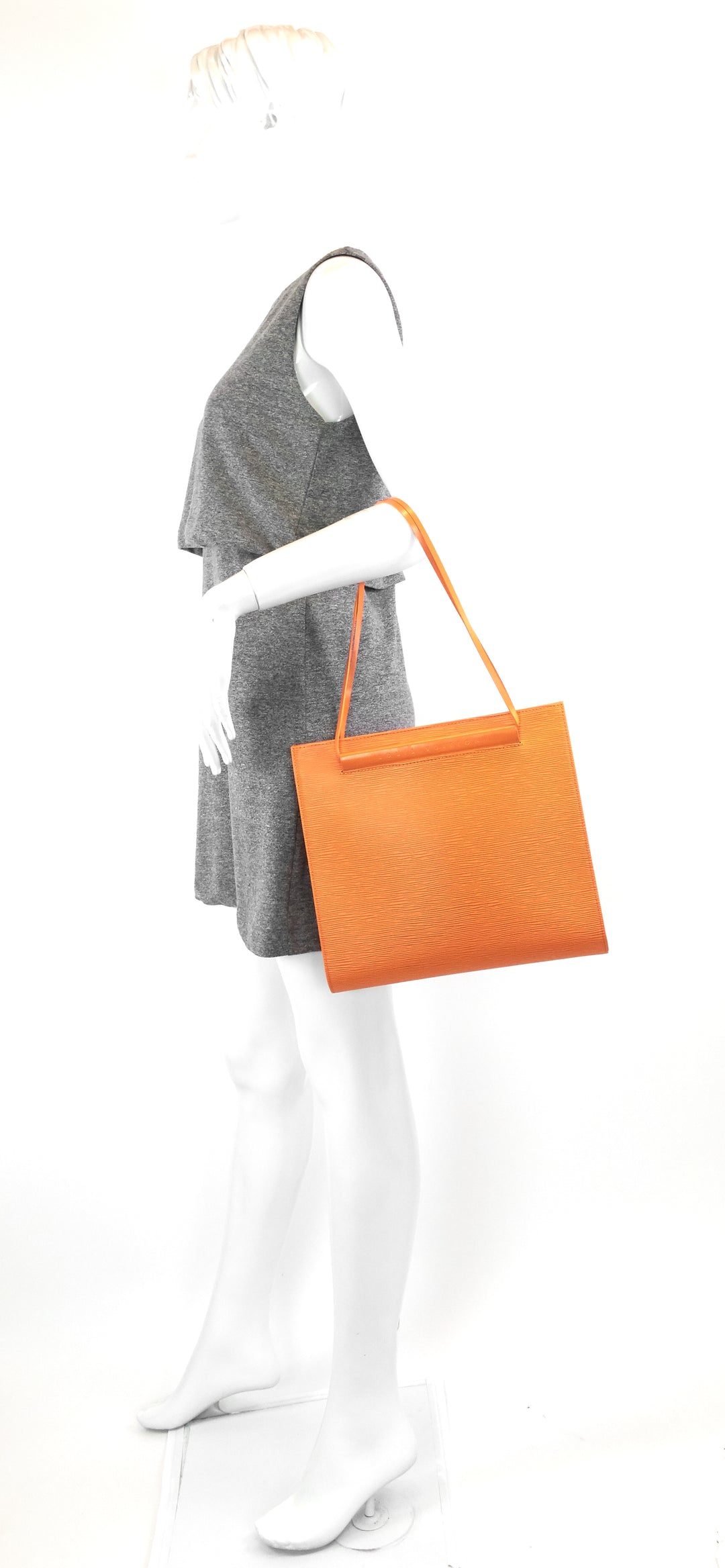 saint tropez orange epi leather bag