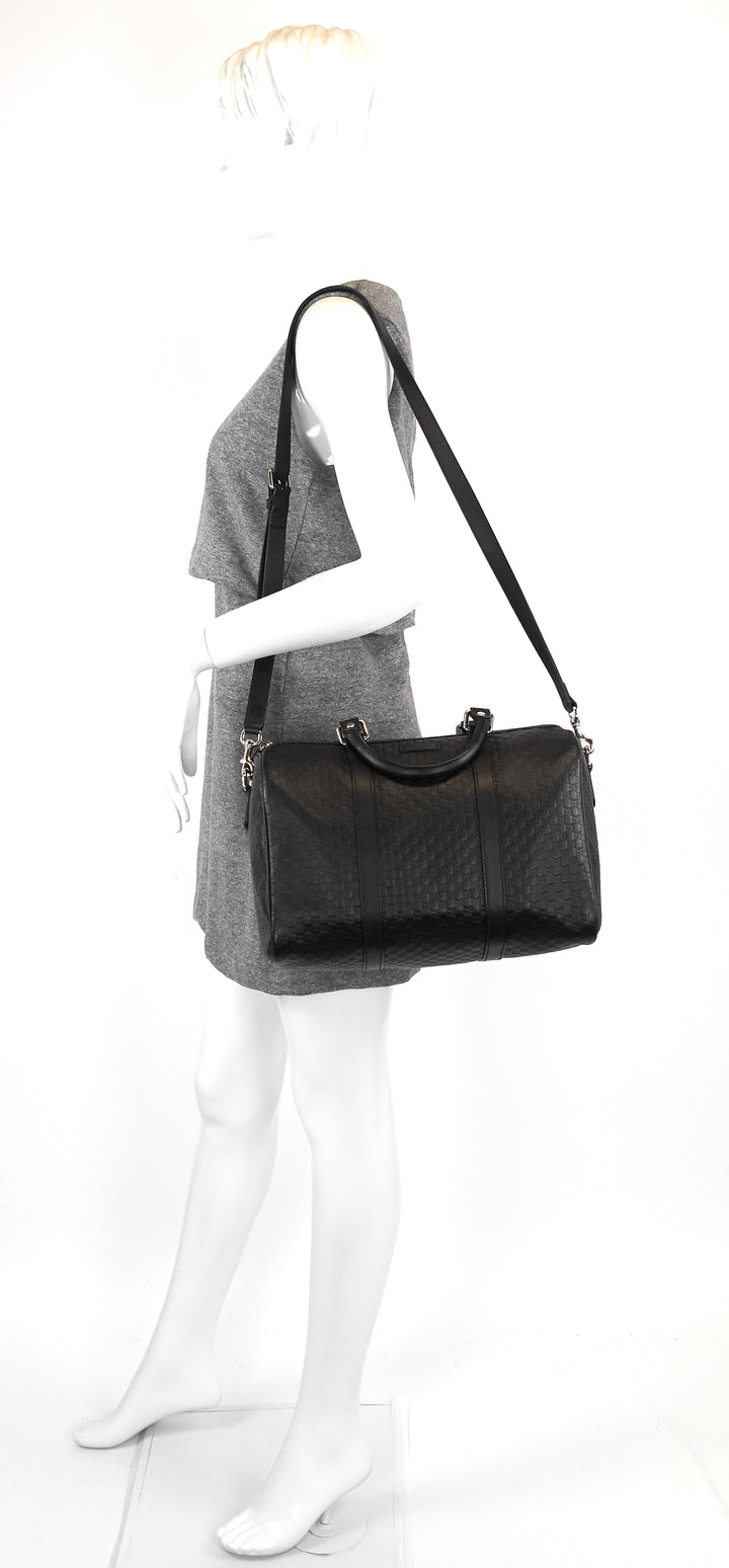 joy medium boston microguccissima leather bag