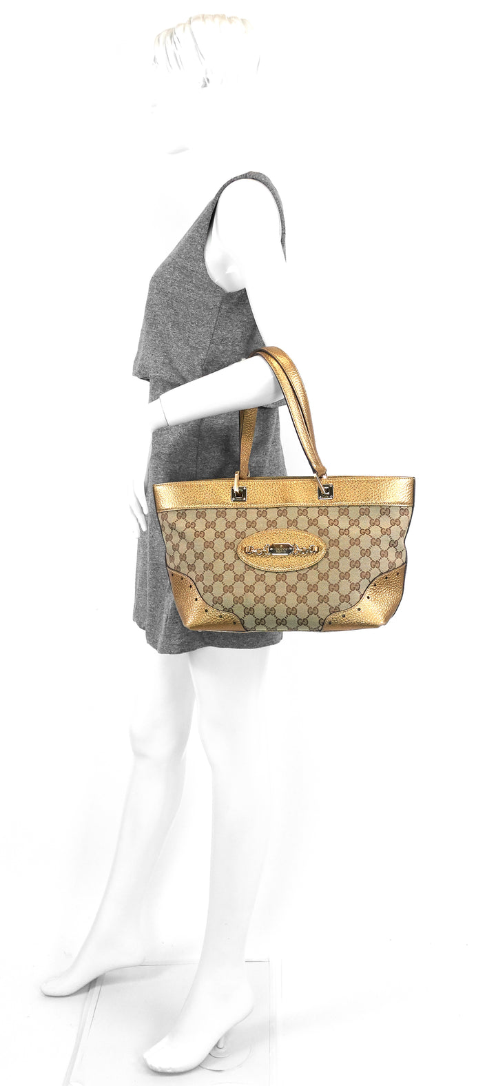 gg canvas punch tote bag