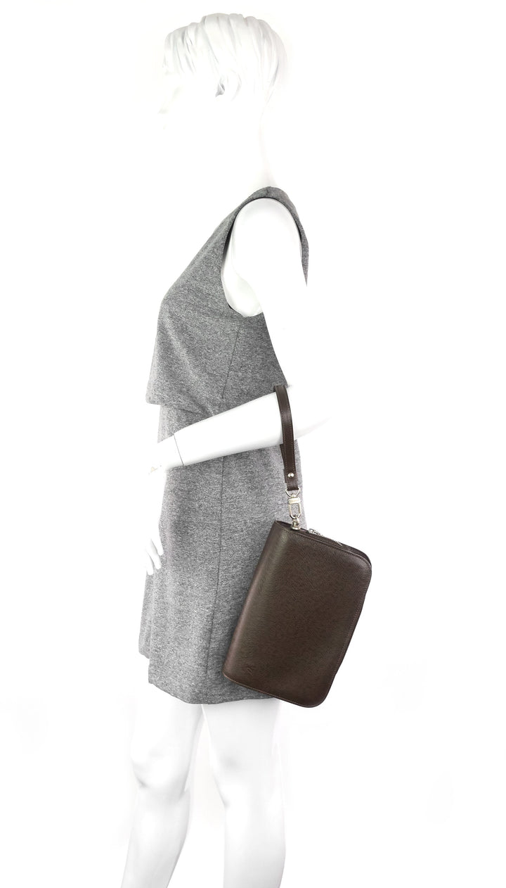 pochette baikal grizzli taiga leather bag