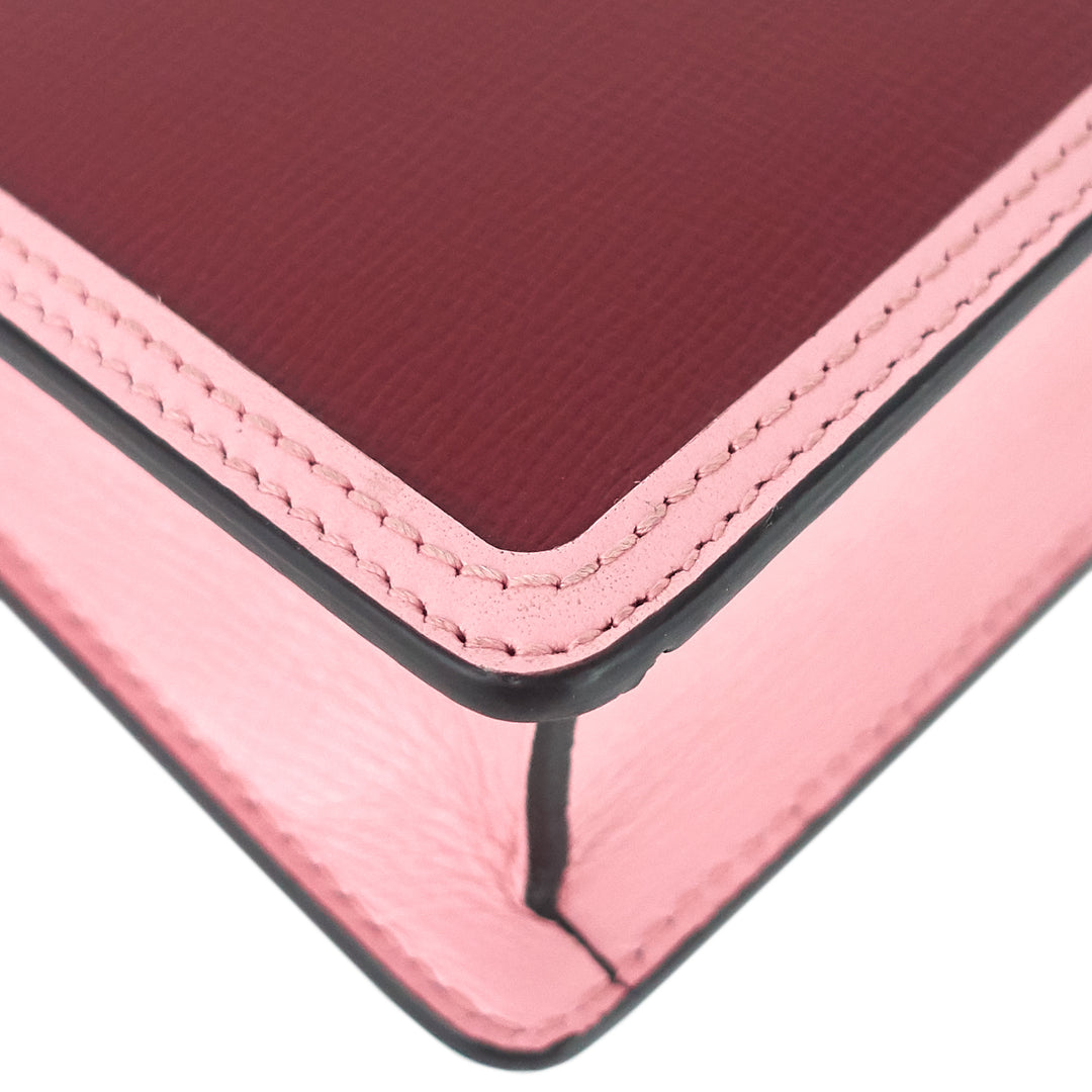 dionysus super mini two-tone leather bag