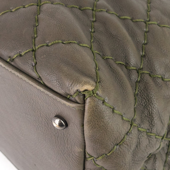 ultimate stitch calfskin shopping tote bag