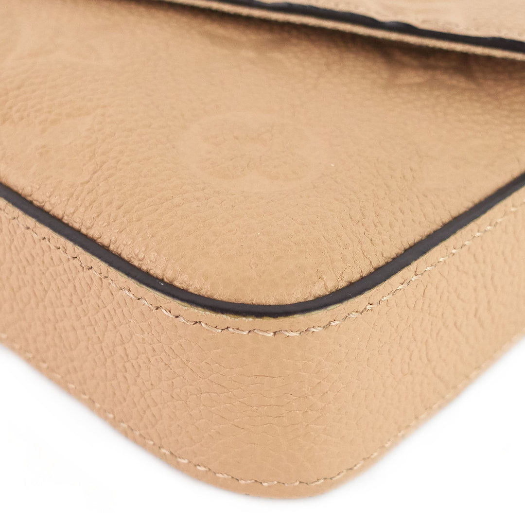 pochette félicie monogram empreinte leather chain wallet bag