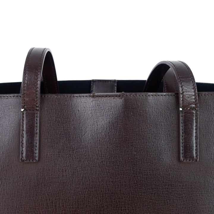 Perforated East West Calfskin Tote Bag