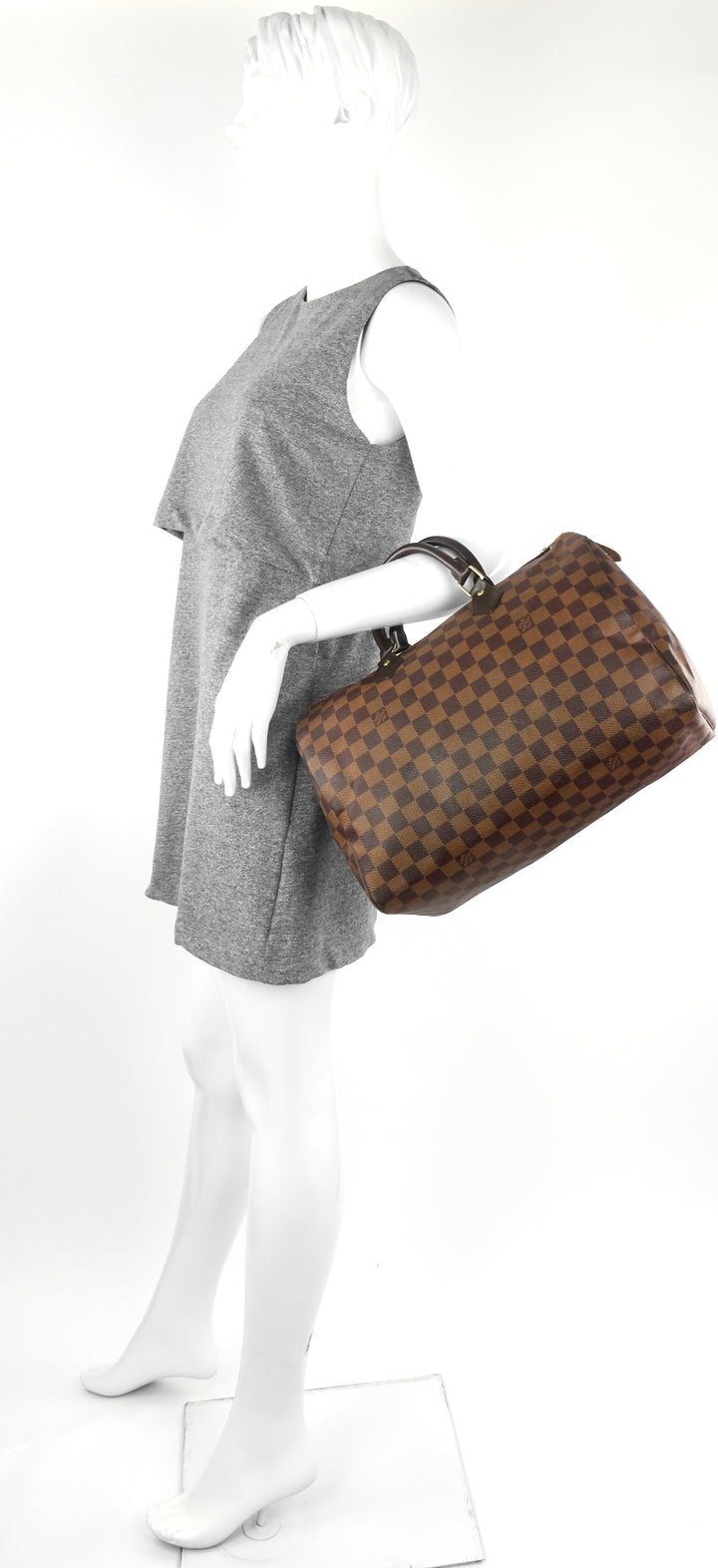 speedy 35 damier ebene canvas bag