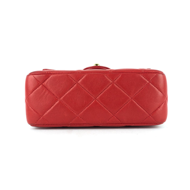 classic square lambskin leather flap bag