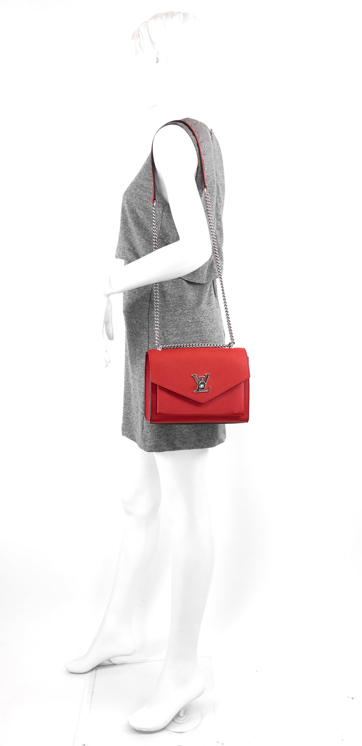 mylockme chain calfskin shoulder bag