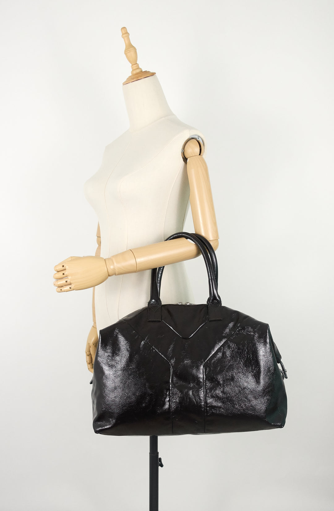 easy sac patent leather bag