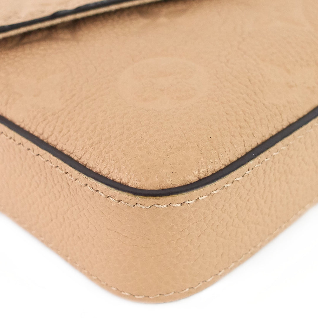 pochette félicie monogram empreinte leather chain wallet bag