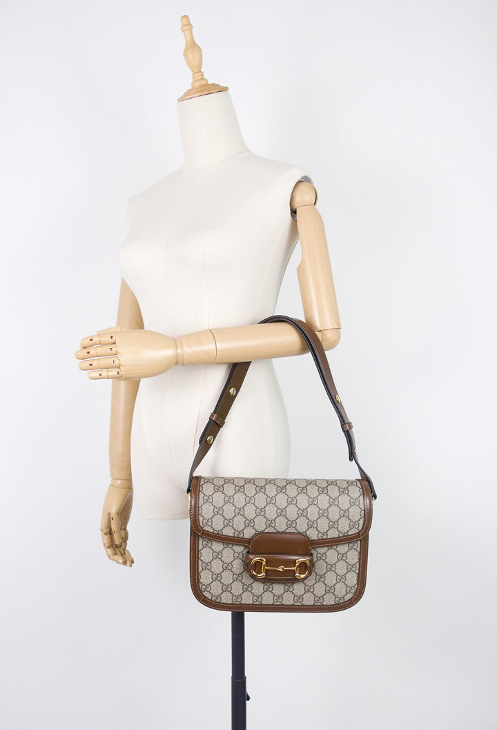 horsebit 1955 gg supreme canvas shoulder bag