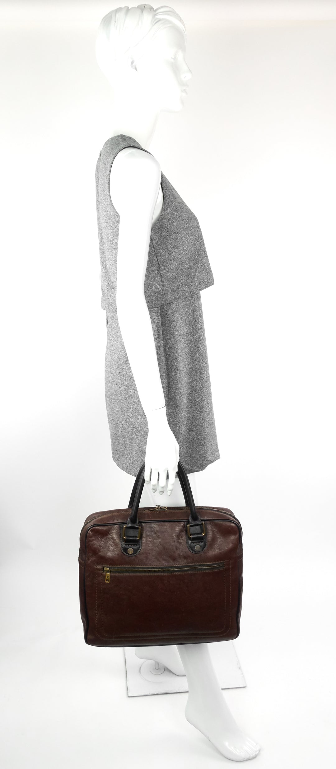 utah huron leather work bag