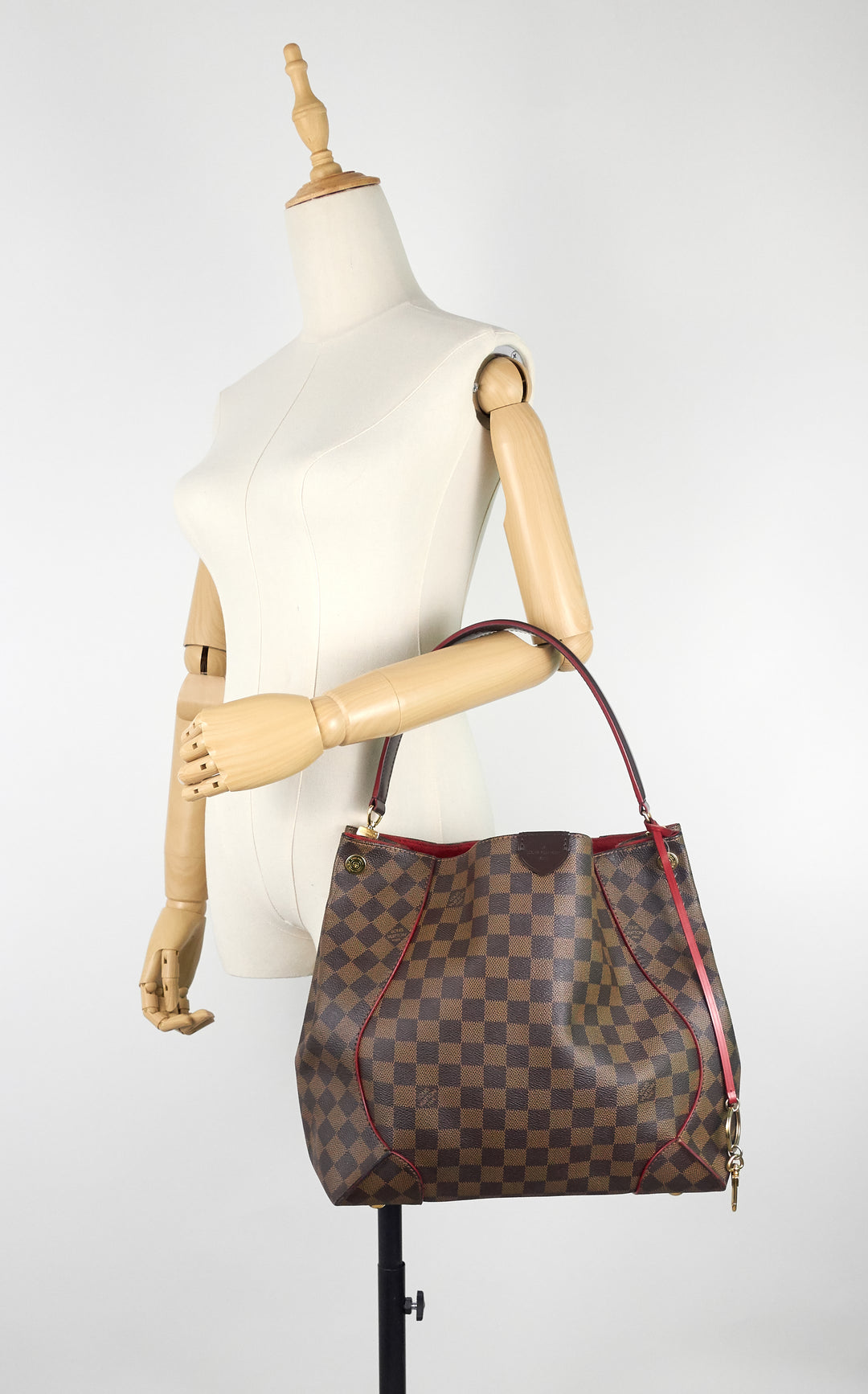 caissa damier ebene canvas tote bag