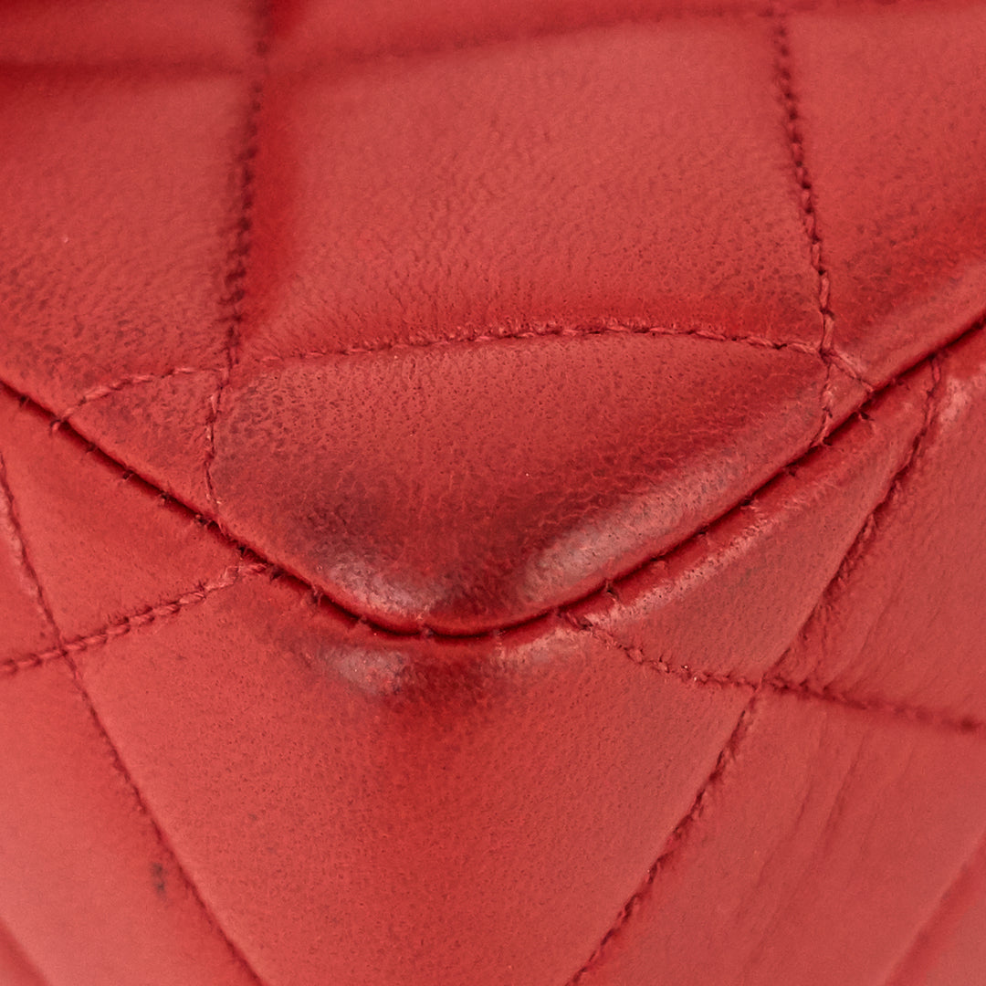 classic square lambskin leather flap bag