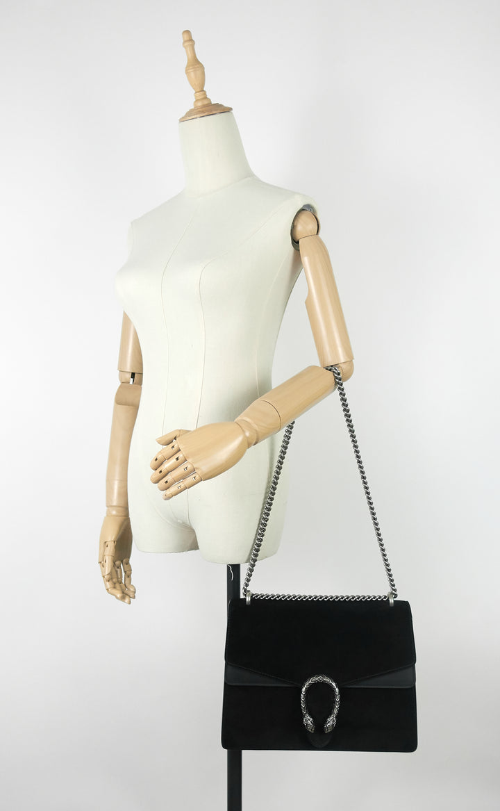 dionysus medium suede shoulder bag