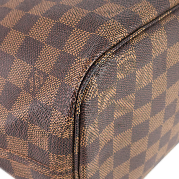 neverfull mm damier ebene canvas bag with pouch