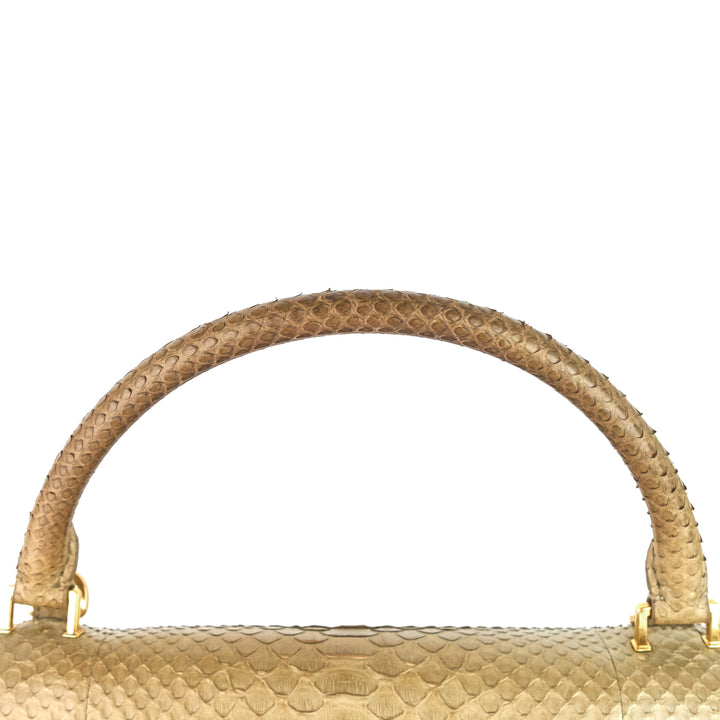 trapeze medium python and leather bag