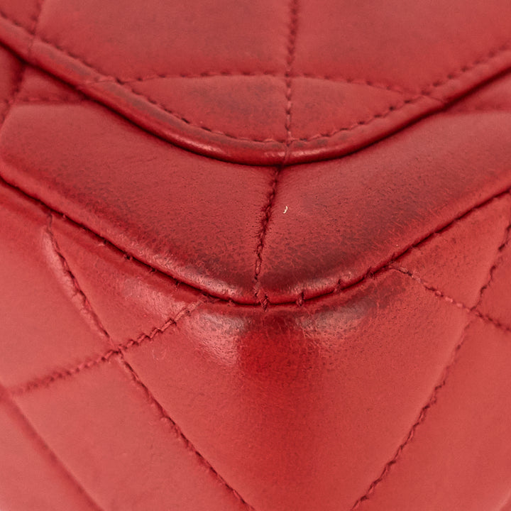 classic square lambskin leather flap bag