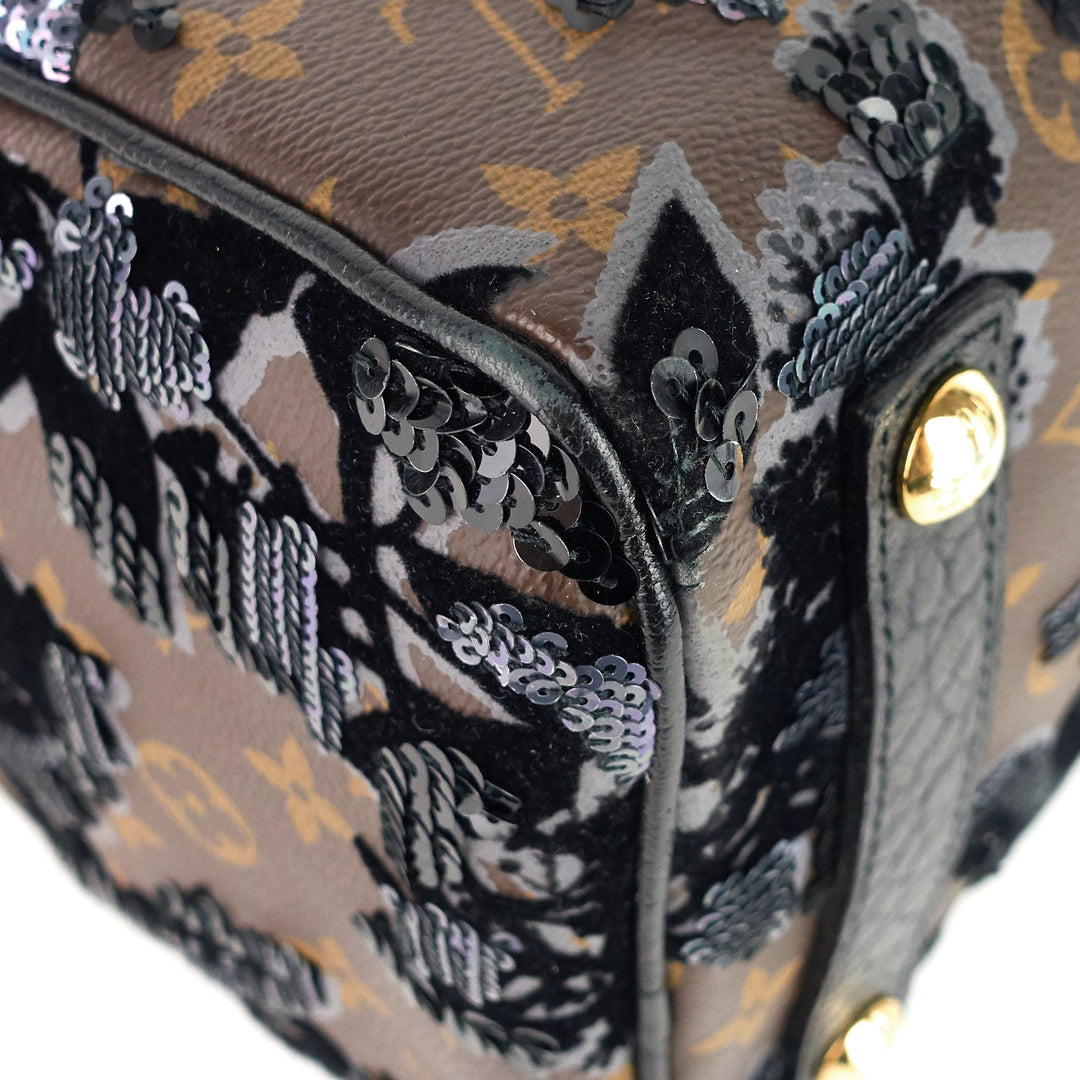 speedy 30 fleur de jais monogram canvas sequin bag