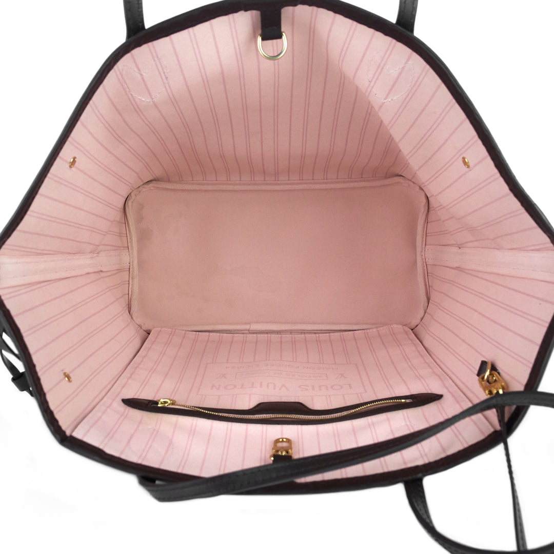 neverfull mm damier ebene canvas bag with pouch