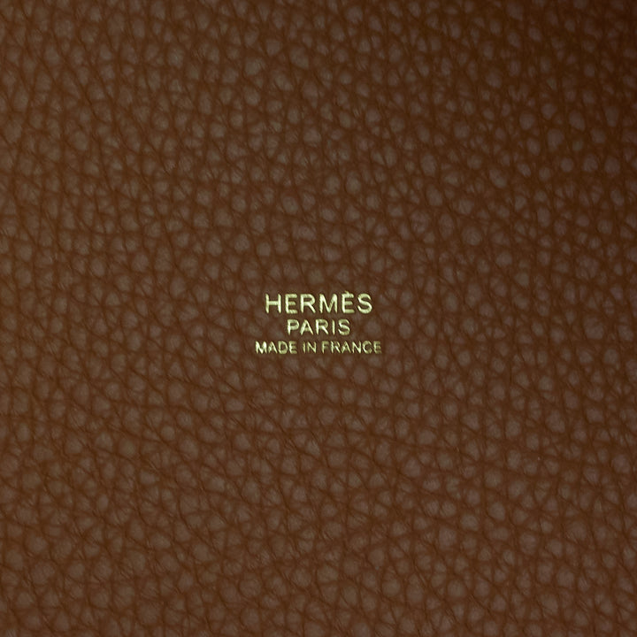 picotin lock 22 mm bicolour clemence leather bag