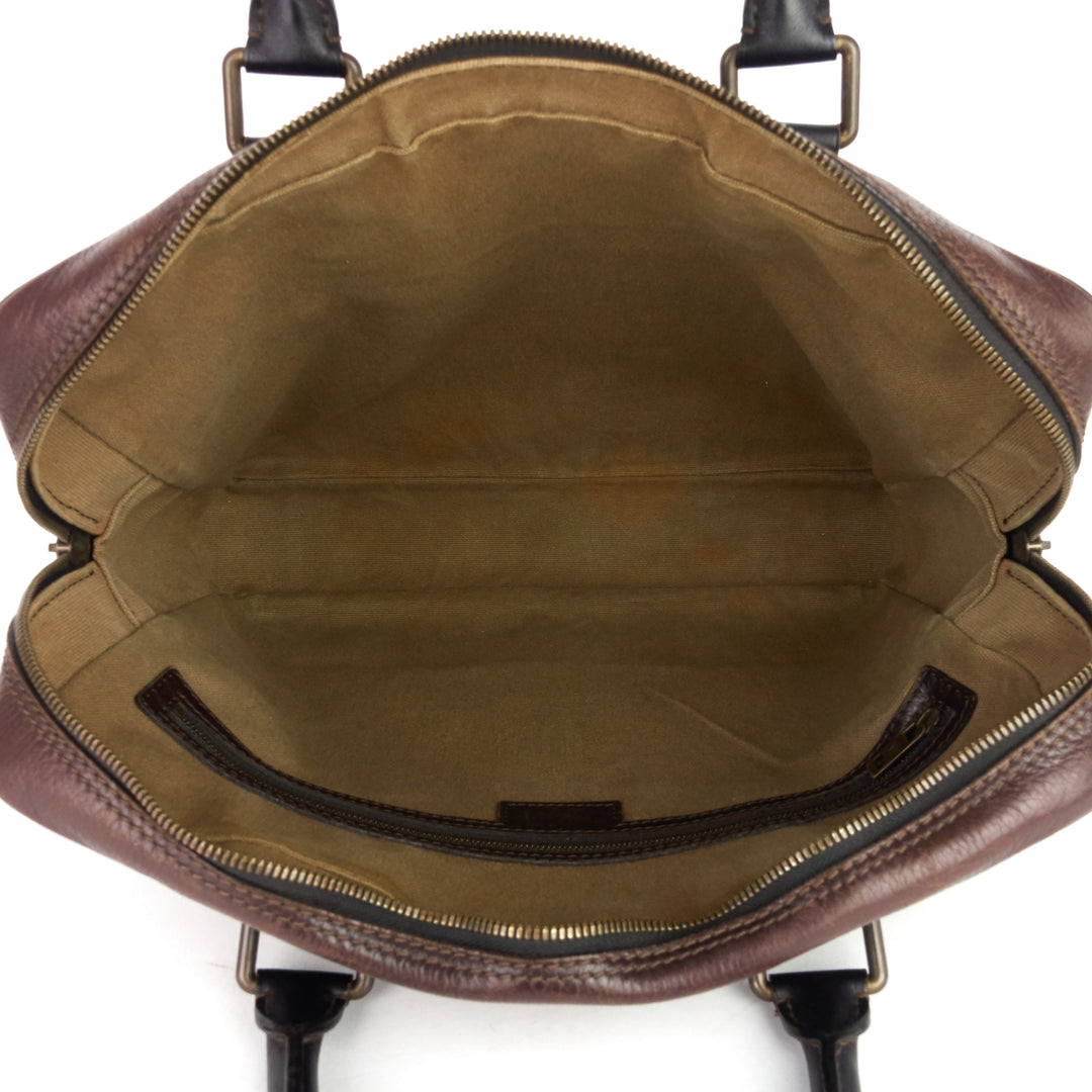 utah huron leather work bag