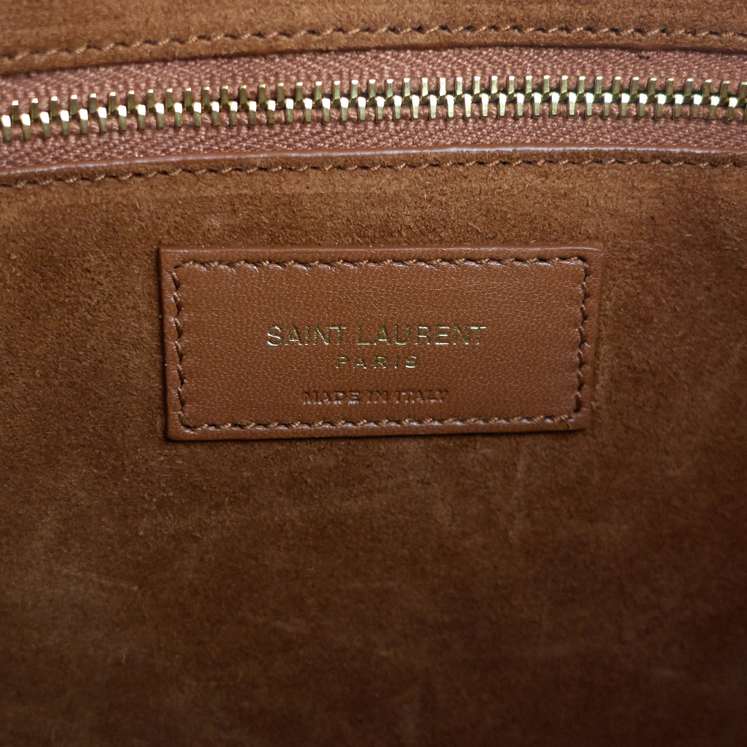Le 5 à 7 Croc Embossed Calfskin Leather Hobo Bag