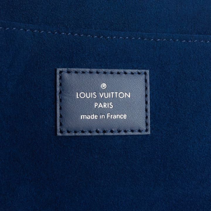 pochette jour pm blue epi leather clutch bag