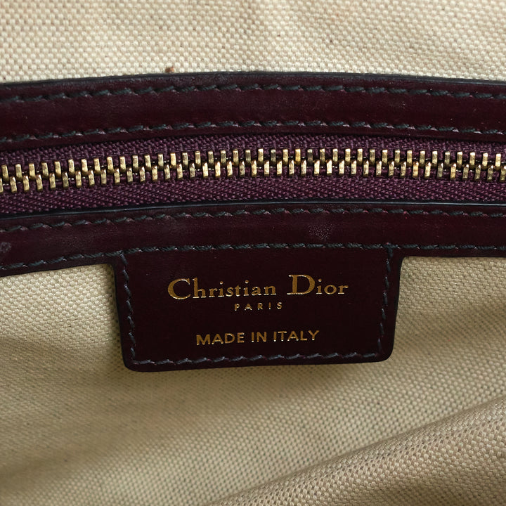 red oblique jacquard saddle bag