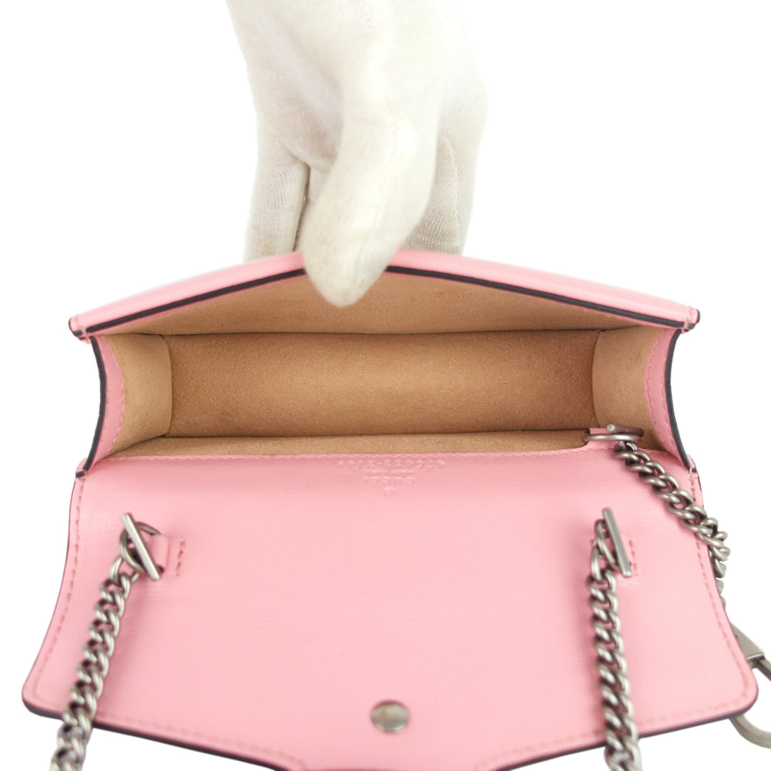 dionysus super mini two-tone leather bag