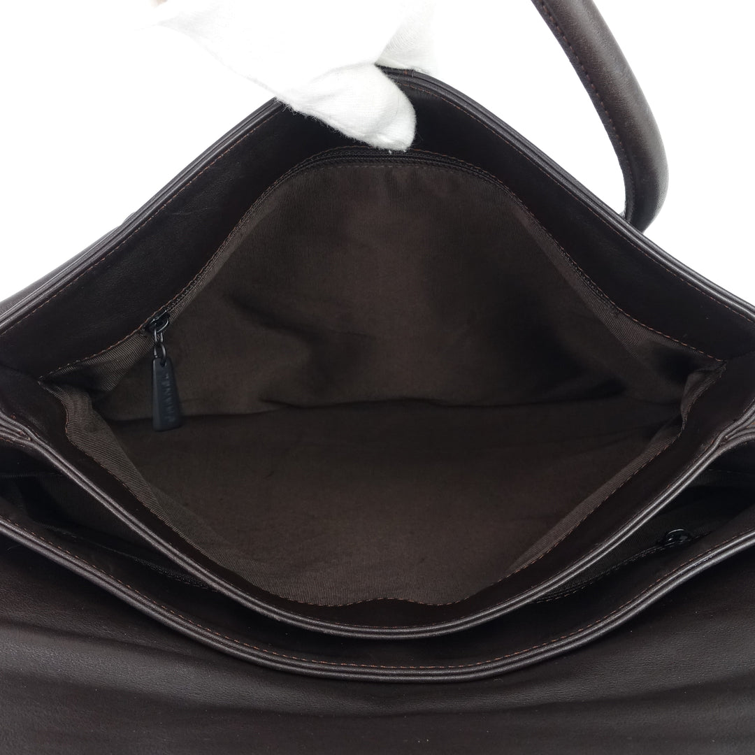 coco mark leather tote bag