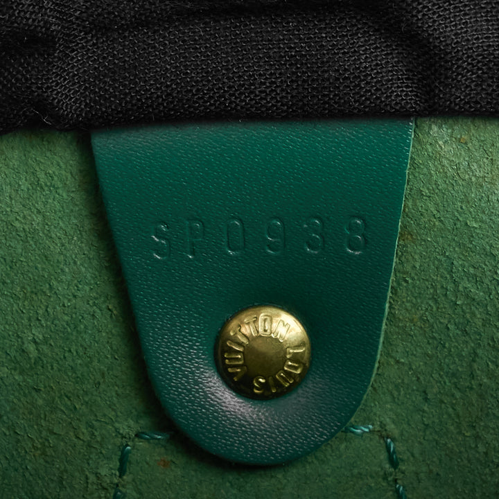speedy 25 green epi leather bag