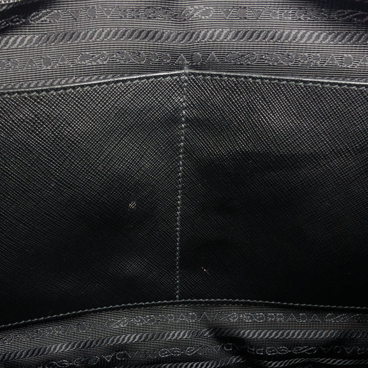 double zip lux medium saffiano leather tote bag