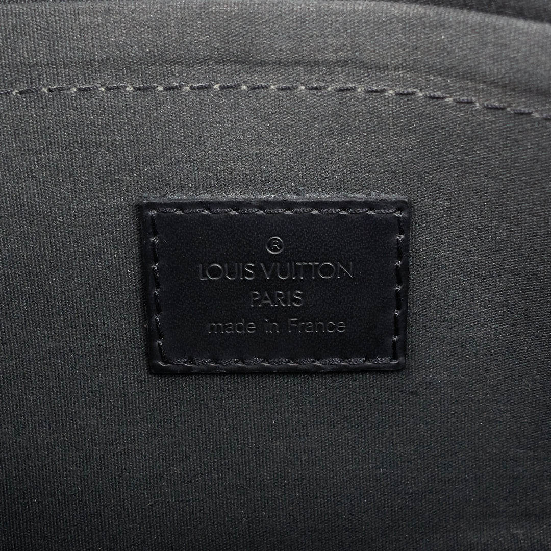 dhanura black epi leather handbag