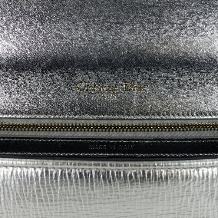 diorama metallic leather flap bag
