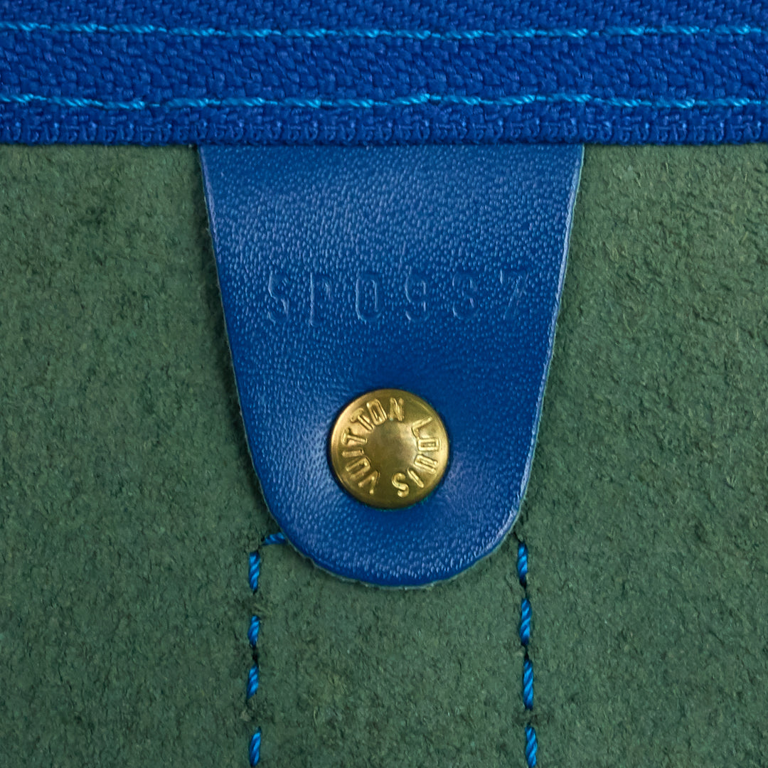 keepall 45 blue epi leather bag